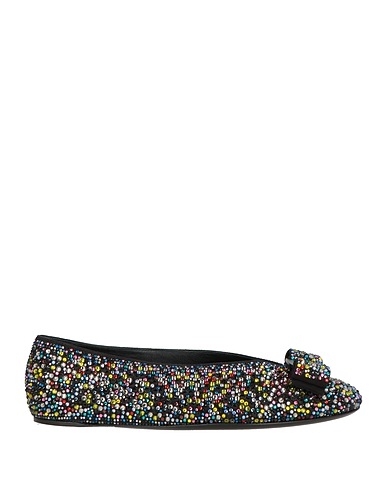 FERRAGAMO Ballet flats Black Kidskin, Lambskin