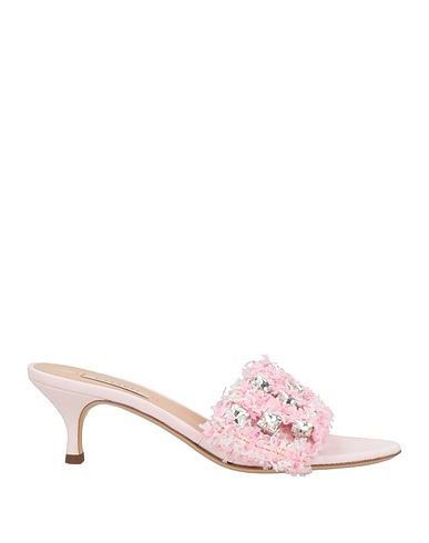 CASADEI Sandals Pink Textile fibres, Synthetisches Material