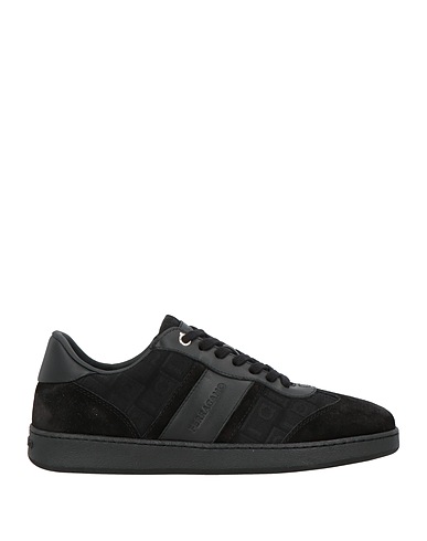 FERRAGAMO Sneakers Black Calfskin, Textile fibres