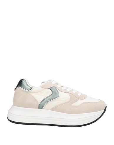 VOILE BLANCHE Sneakers Light grey Leather, Textile fibers