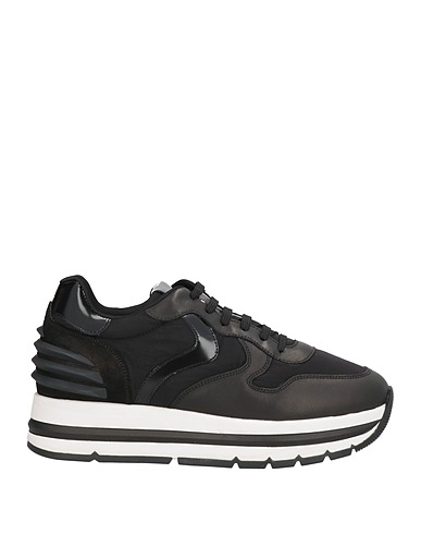 VOILE BLANCHE Sneakers Black Calfskin, Textile fibres