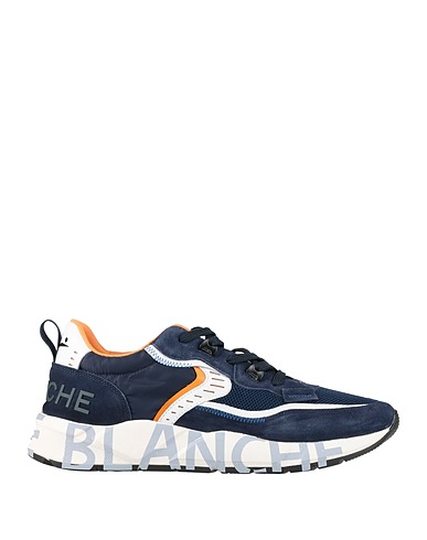 VOILE BLANCHE Sneakers Navy blue Leather, Textile fibres