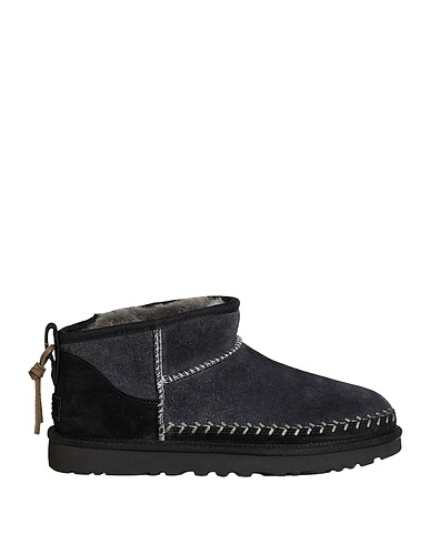 UGG ショートブーツ W CLASSIC ULTRA MINI BIARRITZ
 ブラック 革（なめし加工） 100%