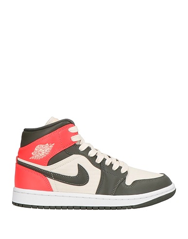 JORDAN Sneakers Off white Leather, Textile fibres