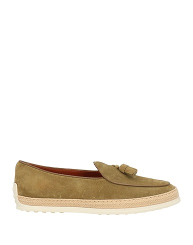 TOD'S Loafers Military green Leather