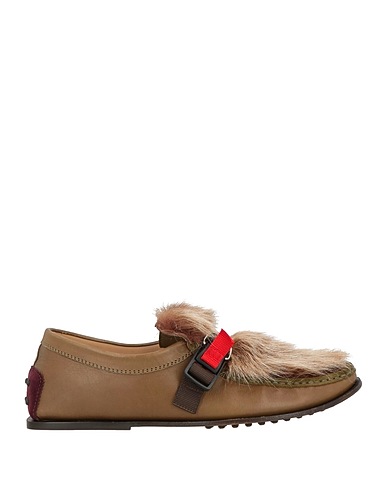 ḢENDER SCHEME x TOD'S Loafers Military green Leather, Shearling