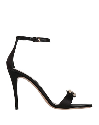VALENTINO GARAVANI Sandals Black Textile fibres