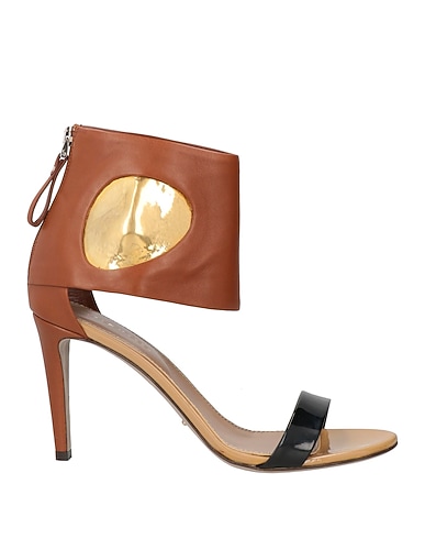 SERGIO ROSSI Sandals Tan Calfskin