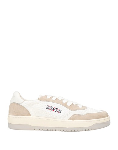 BACK 70 Sneakers White Leather, Textile fibers