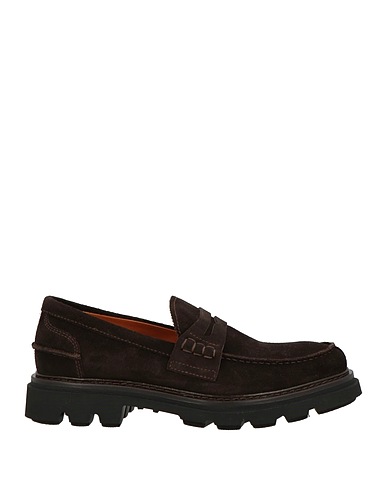 ROSSI SHOES Loafers Dark brown Leather