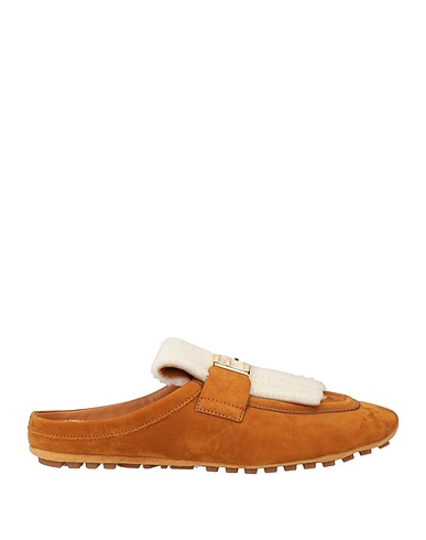 FENDI Mules and clogs Camel Leather, Shearling