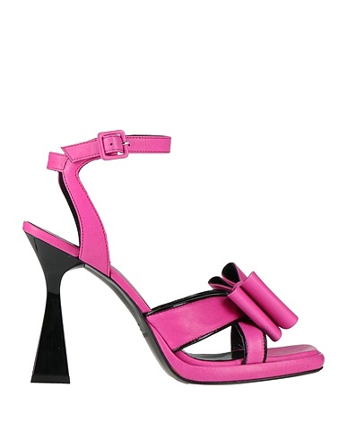 EMANUELA PASSERI Sandals Fuchsia Leather
