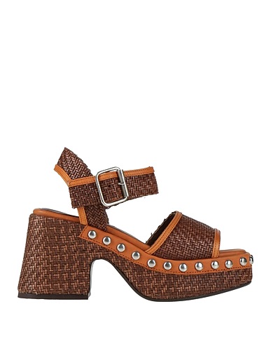 CURIOSITÉ Sandals Chocolate brown Leather