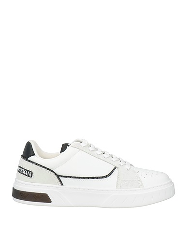 EA7 Sneakers White Leather, Textile fibres