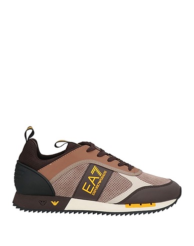 EA7 Sneakers Brown 100% Cow leather, Polyester