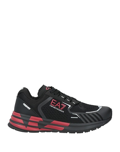 EA7 Sneakers Black 100% Polyester, Thermoplastic polyurethane