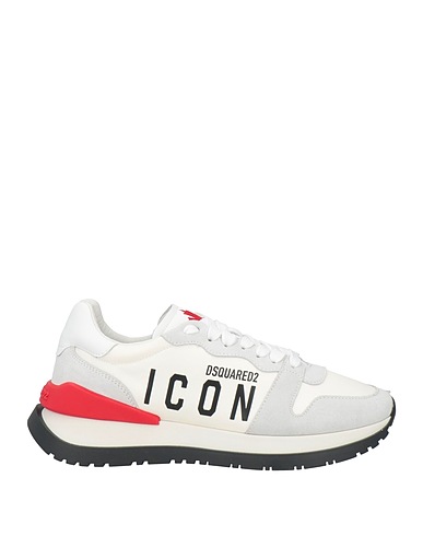 DSQUARED2 Sneakers White Nylon, Textile fibres, Calfskin