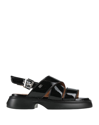 GANNI Sandals Black Synthetisches Material