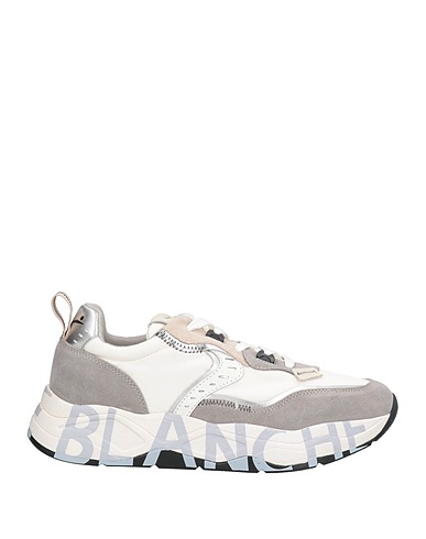 VOILE BLANCHE Sneakers Grey Leather, Textile fibers