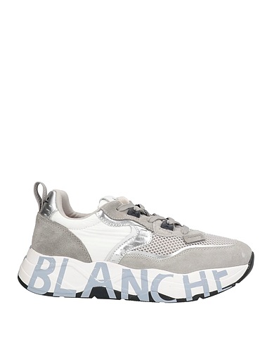 VOILE BLANCHE Sneakers Light grey Leather, Textile fibres