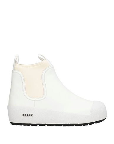 BALLY Ankle boot White Calfskin, Lamb Shearling, Textile fibres