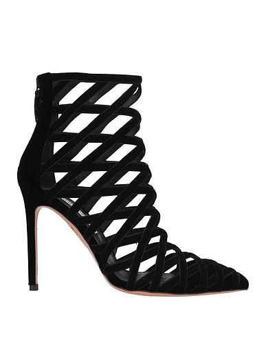 AQUAZZURA Ankle boot Black Textile fibres