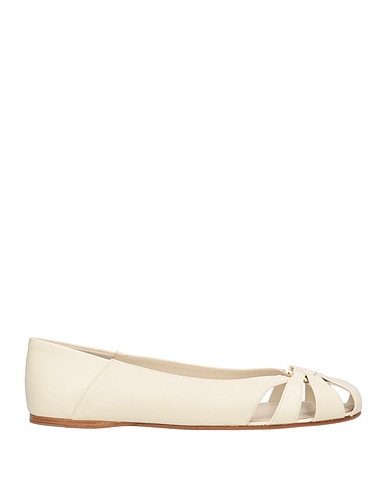 FERRAGAMO Ballet flats Off white Calfskin