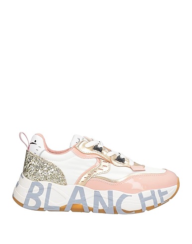 VOILE BLANCHE Sneakers Hellrosa Leder, Gewebefasern