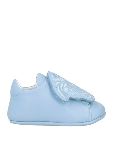 VERSACE YOUNG Newborn shoes Sky blue Leather
