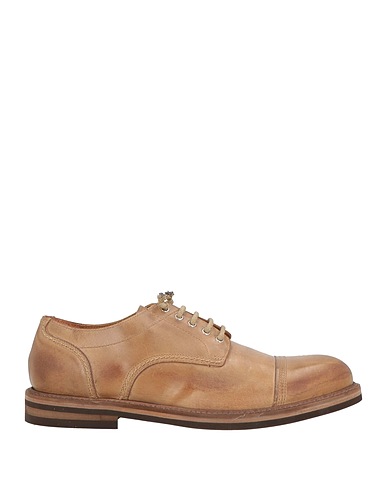 MICH SIMON Laced shoes Camel Calfskin