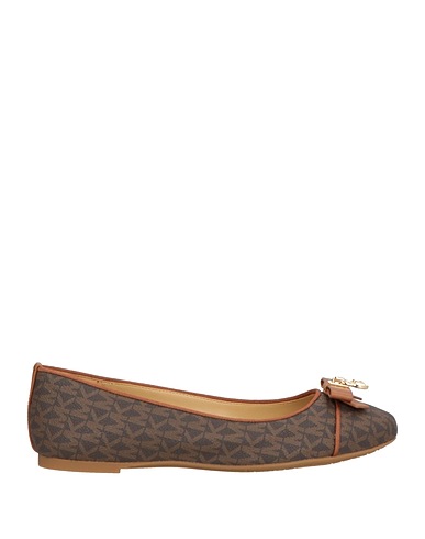 MICHAEL MICHAEL KORS Ballet flats Dark brown 89% PVC - Polyvinyl chloride, 10% Polyester, 1% Polyurethane