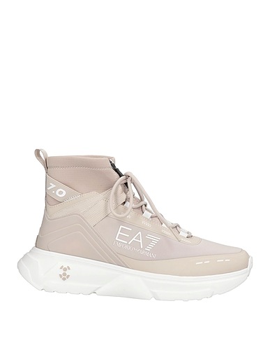 EA7 Sneakers Light grey 85% Polyester, 15% Elastane, Thermoplastic polyurethane