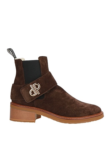 POLLINI Ankle boot Dark brown Leather