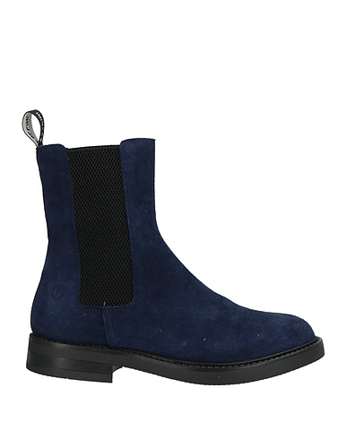 POLLINI Ankle boot Navy blue Leather