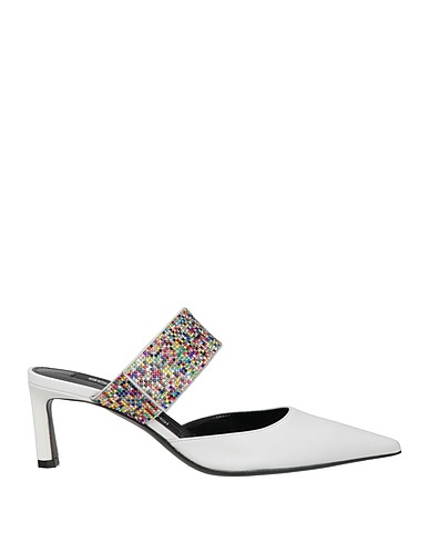 SERGIO ROSSI Mules und Clogs Weiß Leder