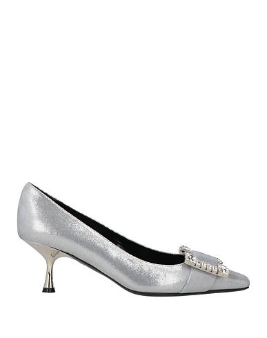 SERGIO ROSSI Pumps Silber Leder