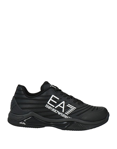 EA7 Sneakers Black 100% Polyester, Thermoplastic polyurethane