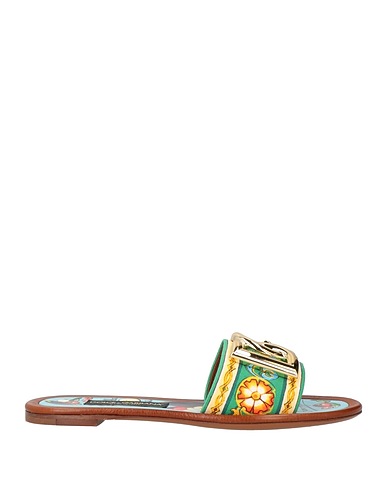 DOLCE&GABBANA Sandals Green Textile fibres