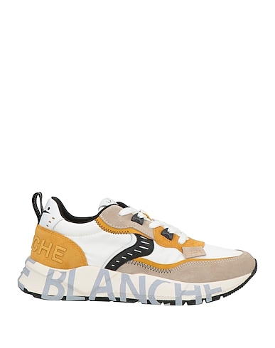 VOILE BLANCHE Sneakers Weiß Leder, Gewebefasern