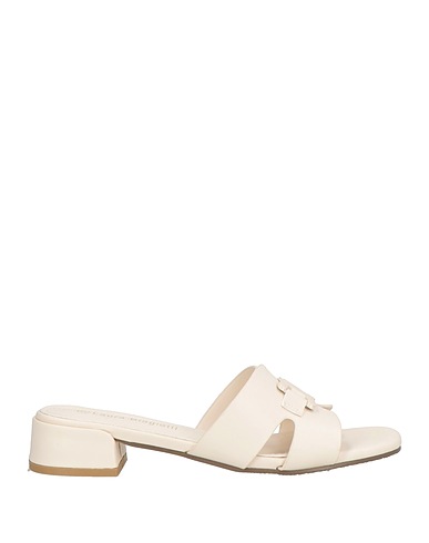LAURA BIAGIOTTI Sandals Ivory Textile fibres