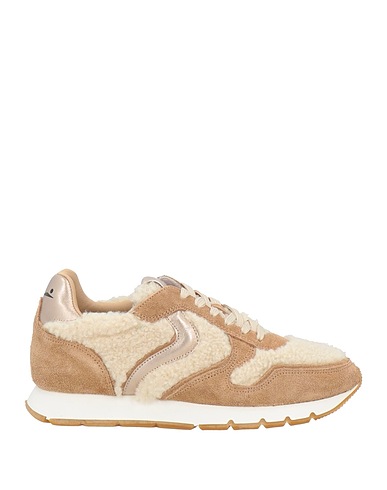 VOILE BLANCHE Sneakers Beige Leather, Textile fibers