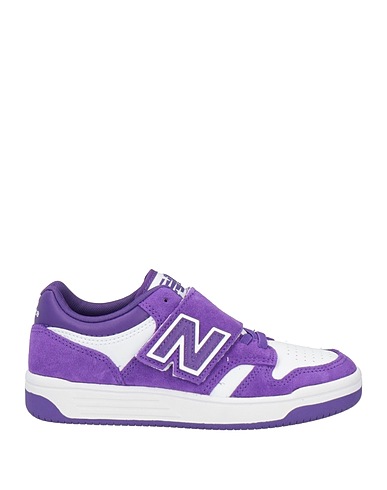NEW BALANCE Sneakers Violett Leder, Gewebefasern