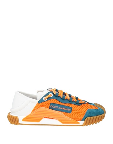 DOLCE&GABBANA Sneakers Orange 37% Calfskin, 37% Polyester, 21% Polyamide, 5% Elastane