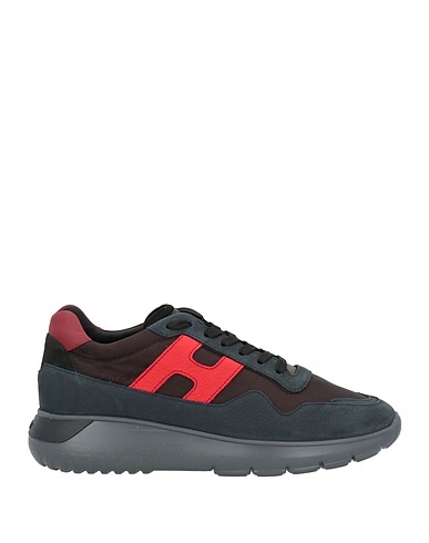 HOGAN Sneakers Midnight blue Leather, Textile fibers