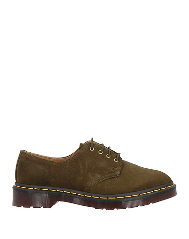 DR. MARTENS Laced shoes Military green Calfskin