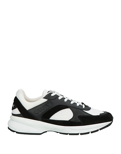 CELINE Sneakers White Calfskin, Textile fibers