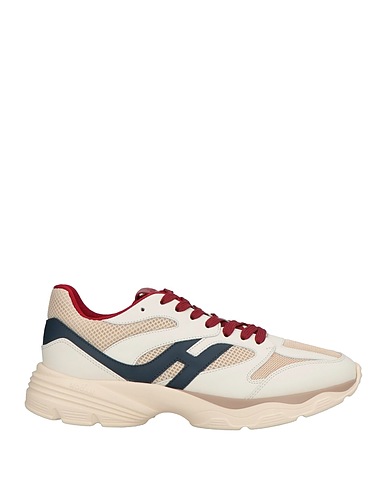 HOGAN Sneakers Panna Pelle, Fibre tessili