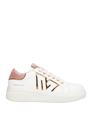 EMANUÉLLE VEE Sneakers White Leather, Synthetisches Material