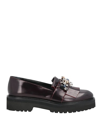 NORA BARTH Loafers Burgundy Leather