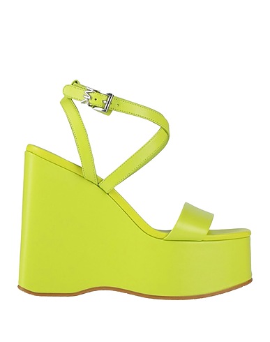 MICHAEL MICHAEL KORS Sandali Verde lime 100% Pelle di bovino